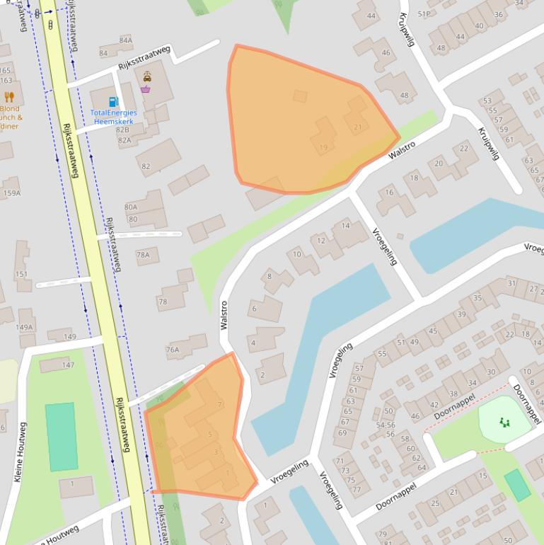 Kaart van postcodegebied 1964MD.