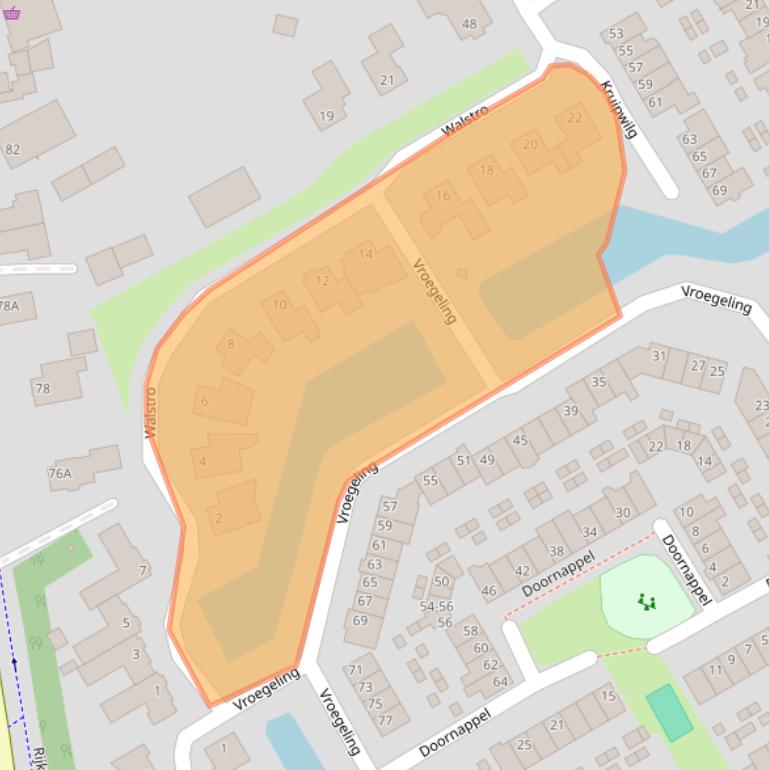 Kaart van postcodegebied 1964MG.