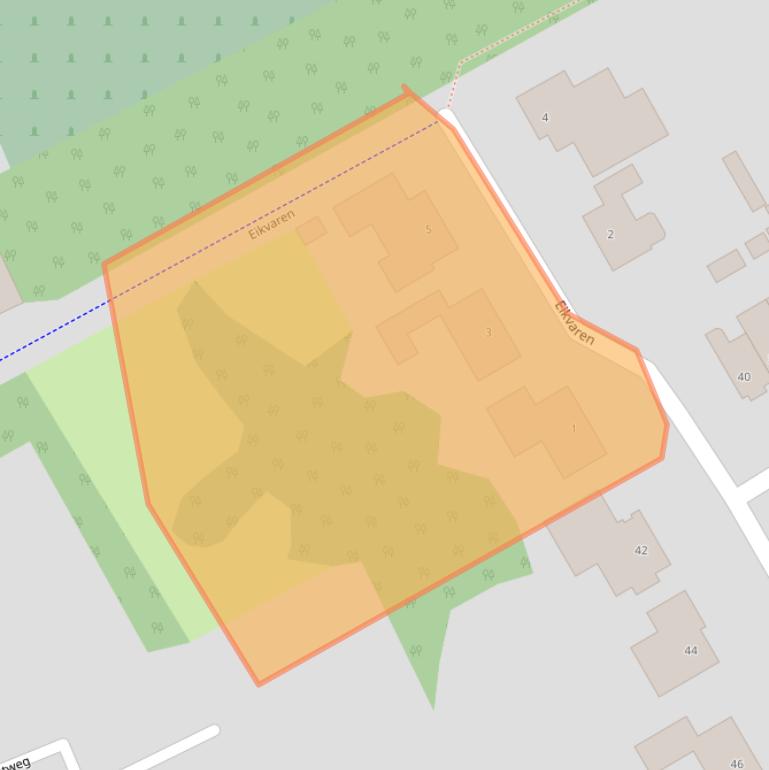 Kaart van postcodegebied 1964MJ.