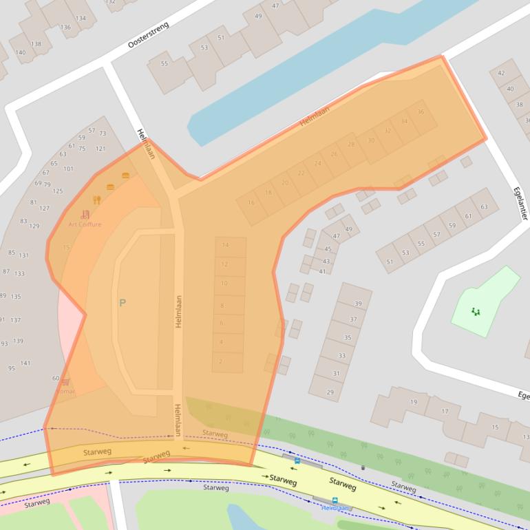 Kaart van postcodegebied 1964PH.