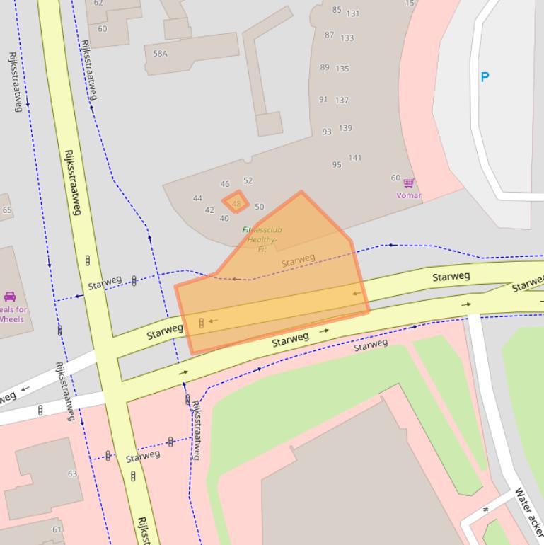 Kaart van postcodegebied 1964PZ.