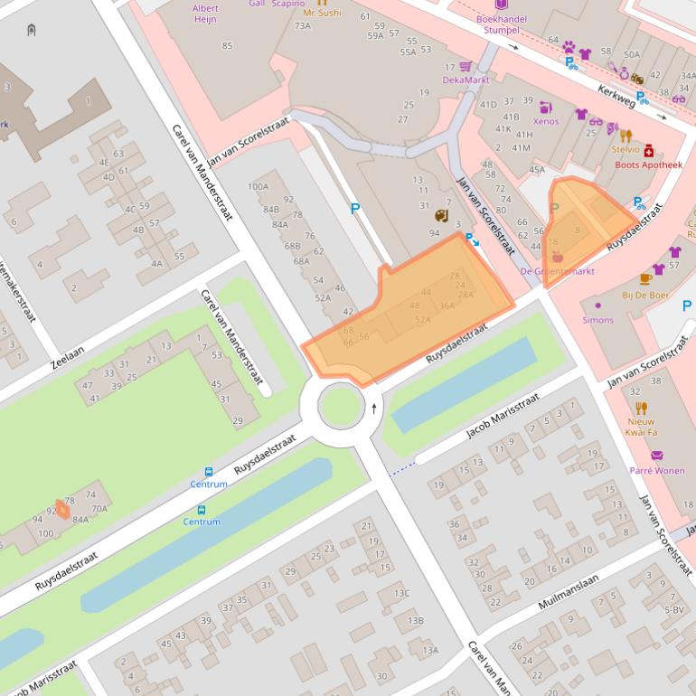 Kaart van postcodegebied 1964RN.