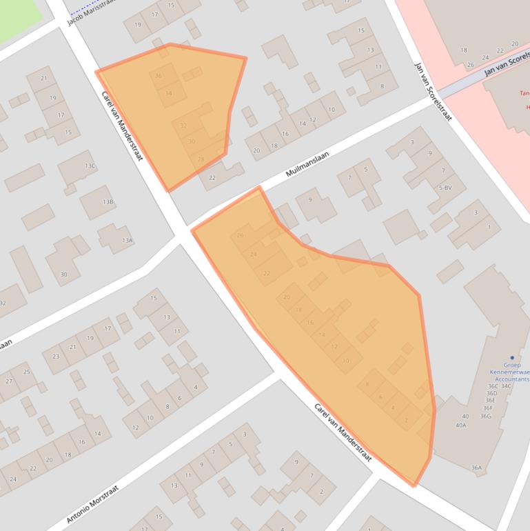 Kaart van postcodegebied 1964RV.