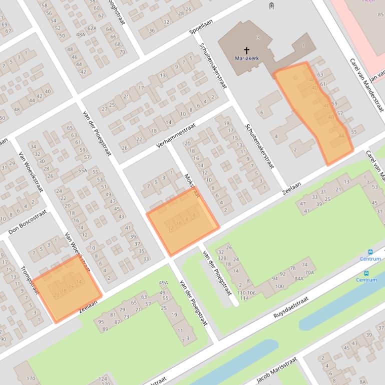 Kaart van postcodegebied 1964SE.