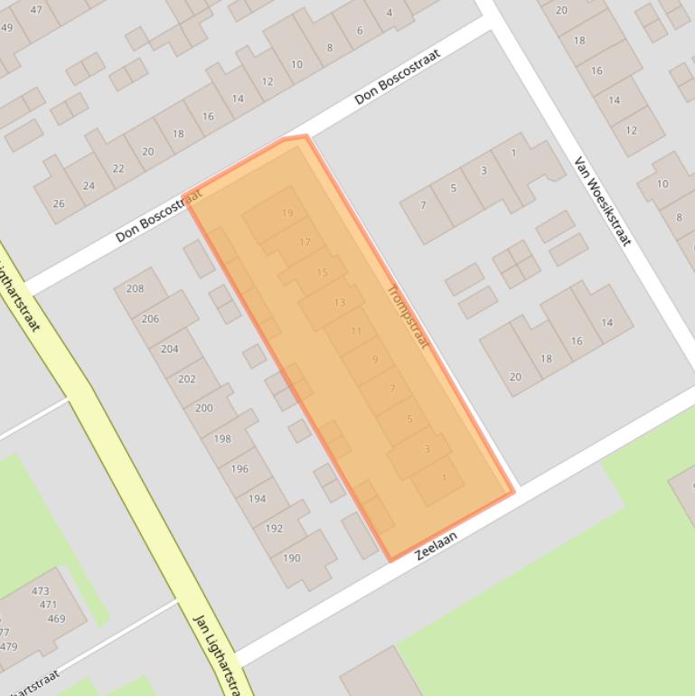 Kaart van postcodegebied 1964SG.