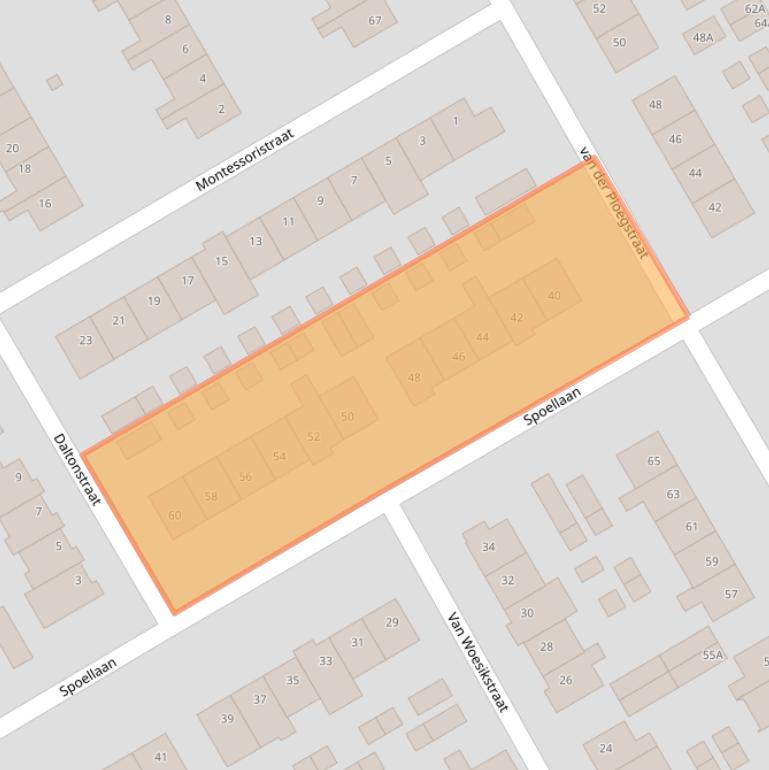 Kaart van postcodegebied 1964TC.