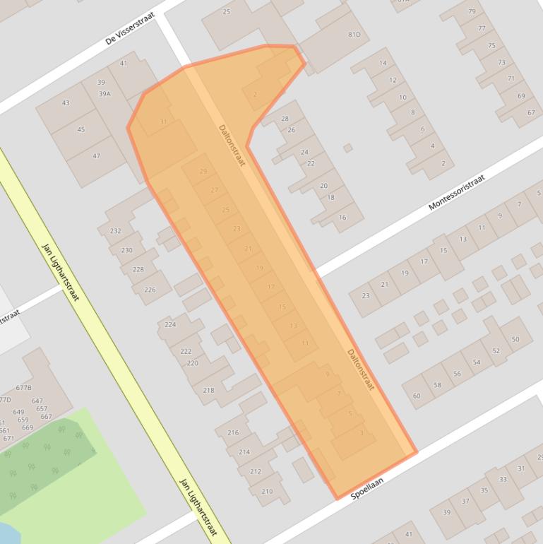 Kaart van postcodegebied 1964TD.