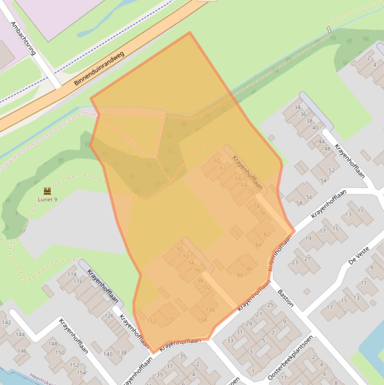 Kaart van postcodegebied 1965AG.