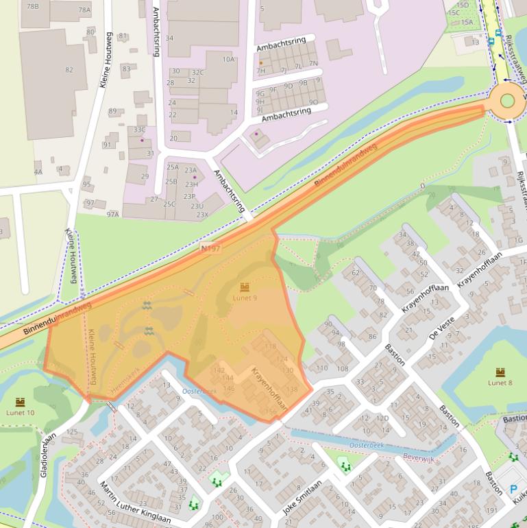 Kaart van postcodegebied 1965AH.