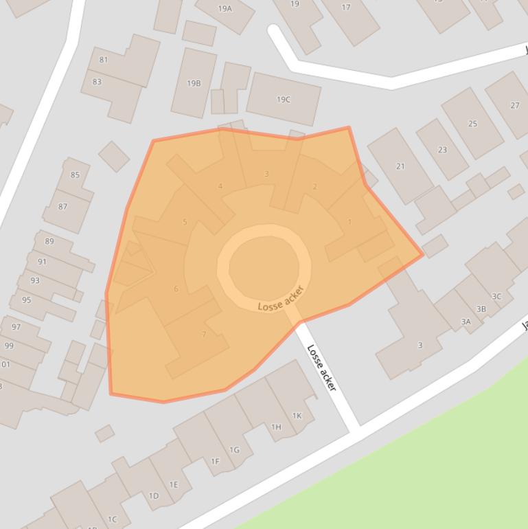 Kaart van postcodegebied 1965BA.