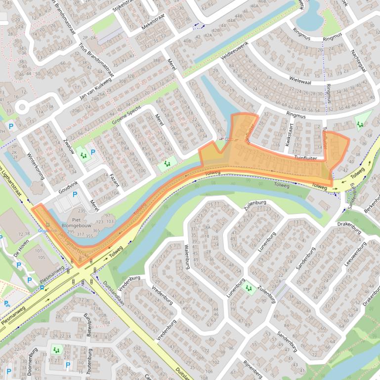Kaart van postcodegebied 1965EL.