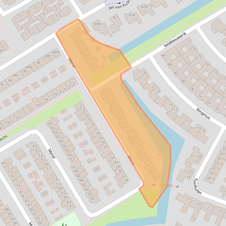 Kaart van postcodegebied 1965EM.