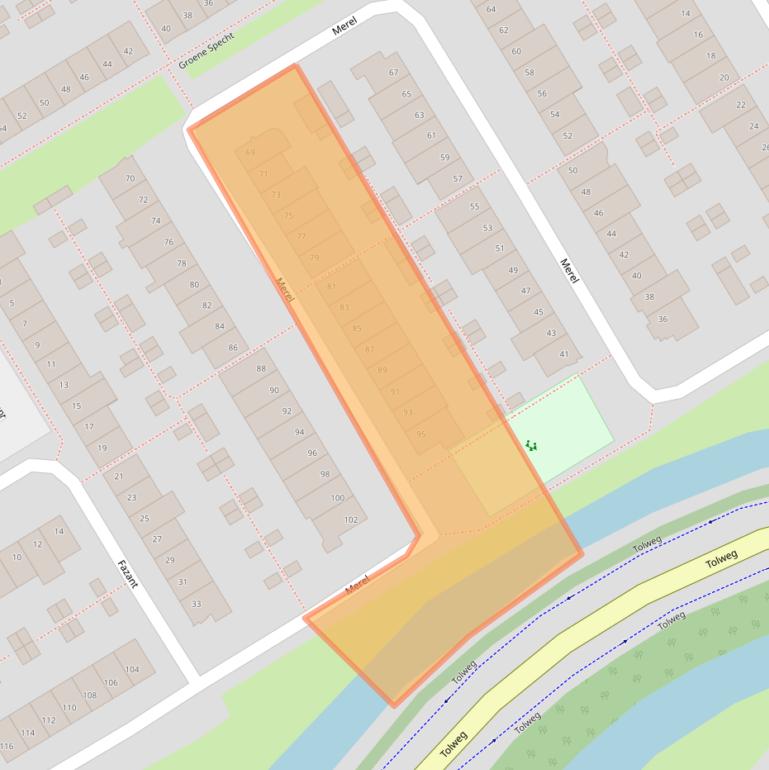 Kaart van postcodegebied 1965EP.