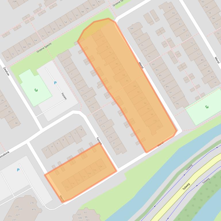 Kaart van postcodegebied 1965ET.
