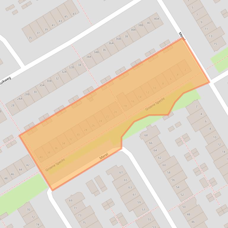 Kaart van postcodegebied 1965EW.