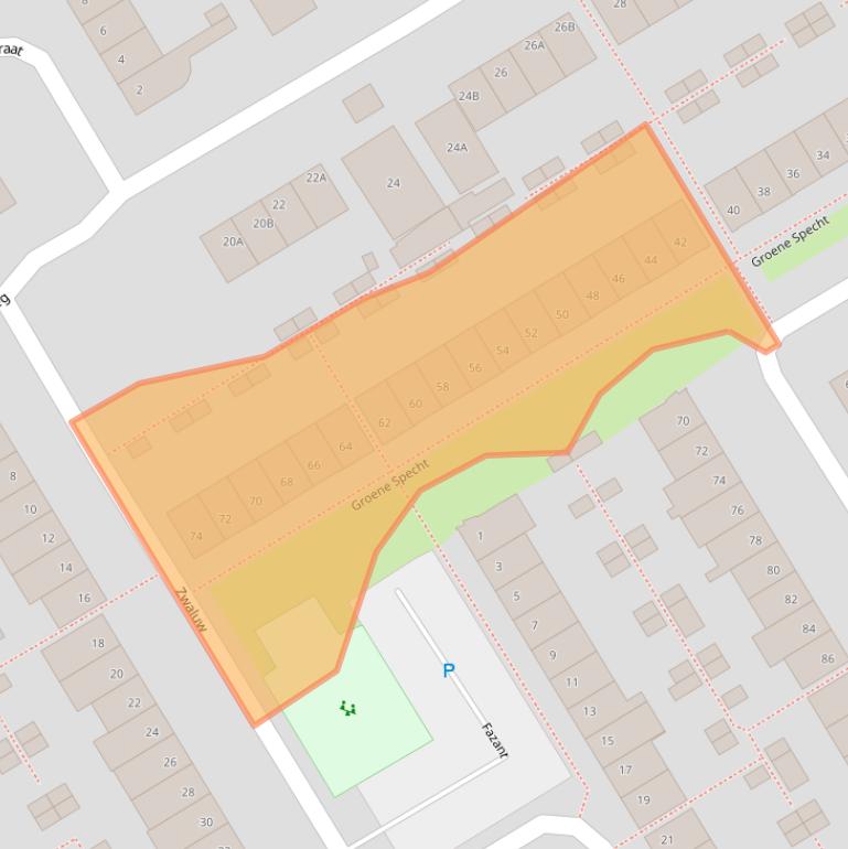 Kaart van postcodegebied 1965EX.