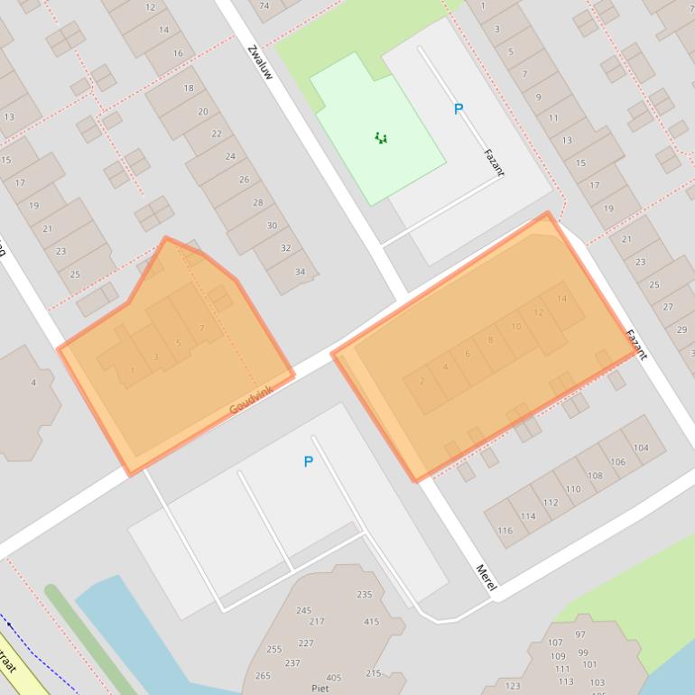 Kaart van postcodegebied 1965GK.