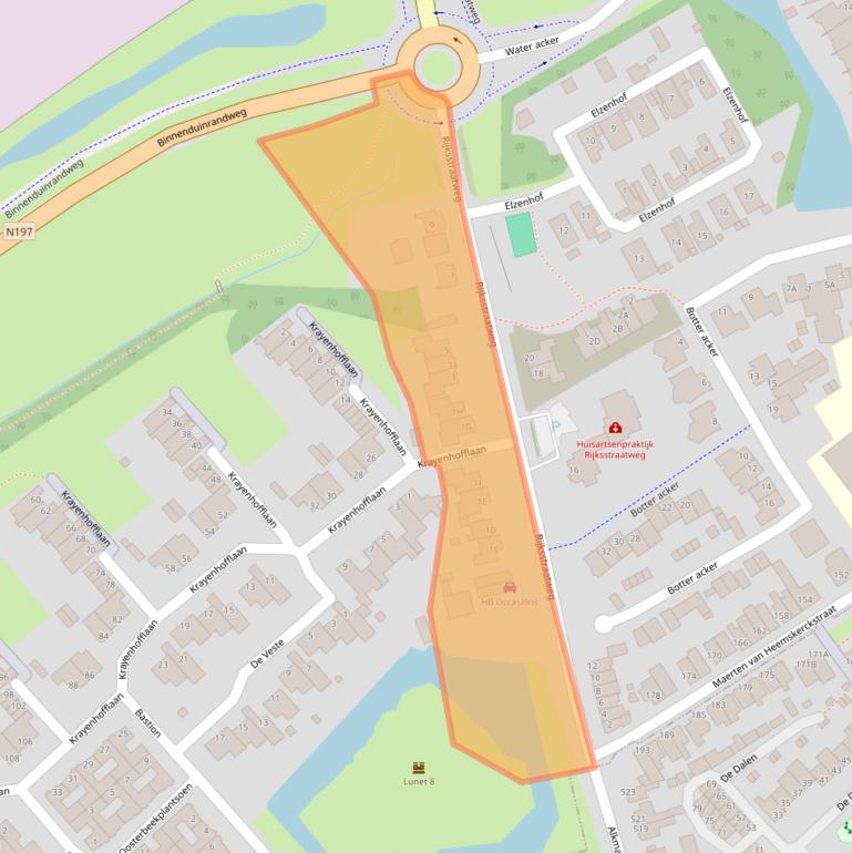 Kaart van postcodegebied 1965LA.