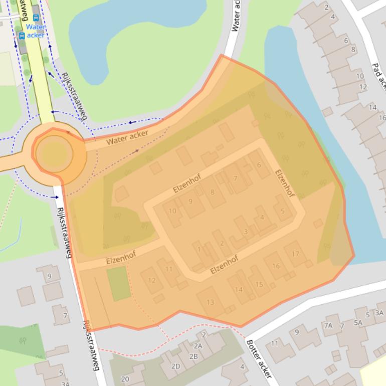 Kaart van postcodegebied 1965LJ.