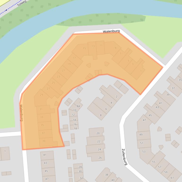 Kaart van postcodegebied 1965MD.