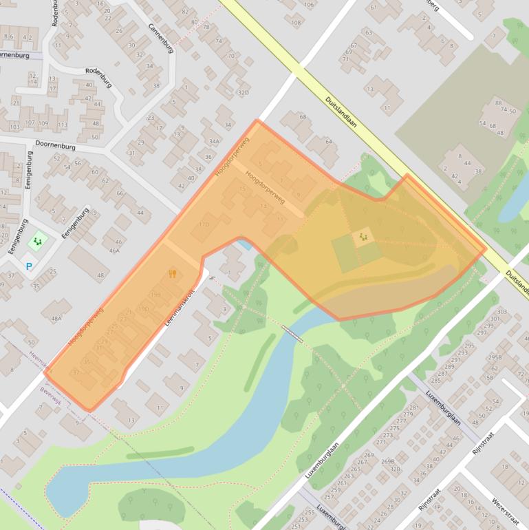 Kaart van postcodegebied 1965NB.