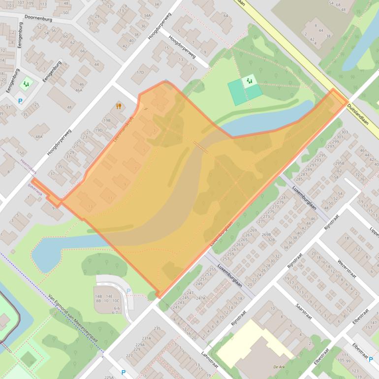 Kaart van postcodegebied 1965NE.