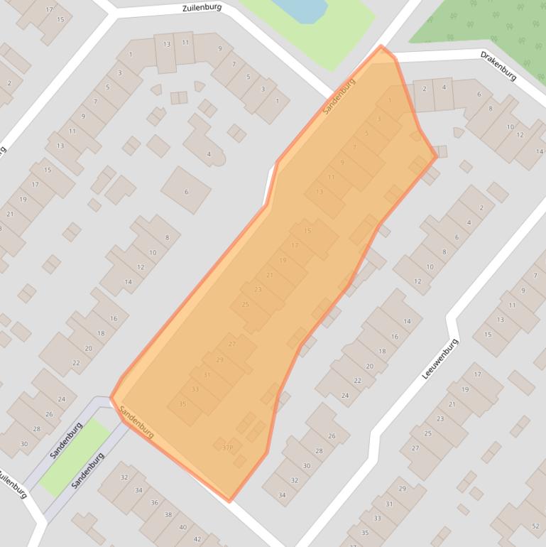 Kaart van postcodegebied 1965NH.