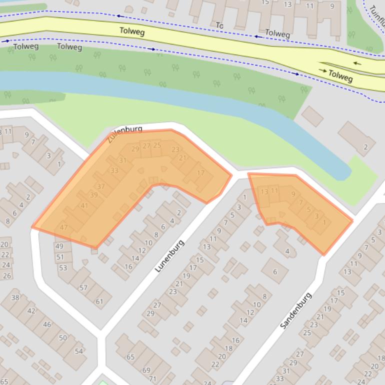 Kaart van postcodegebied 1965NV.