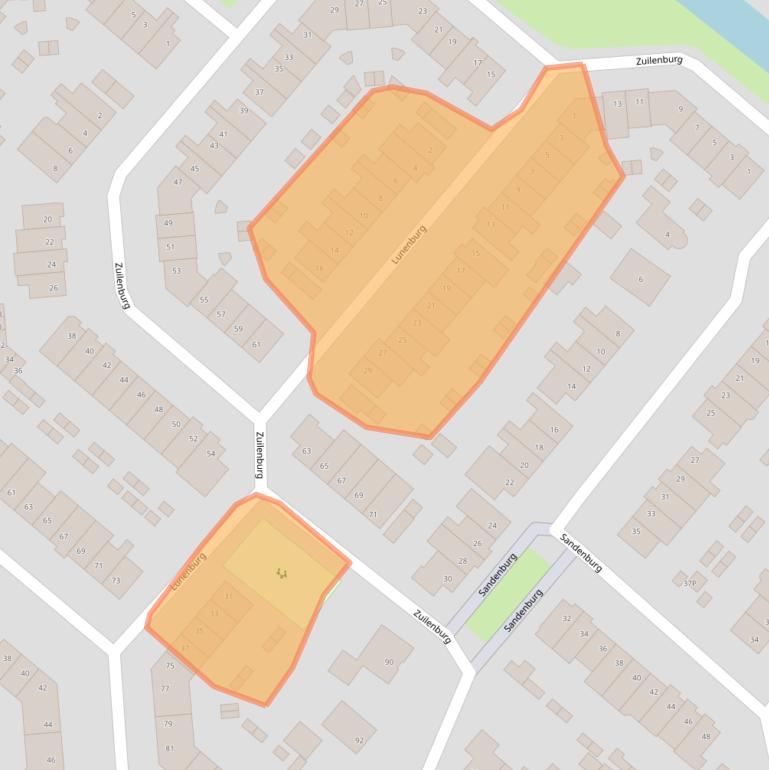 Kaart van postcodegebied 1965NZ.