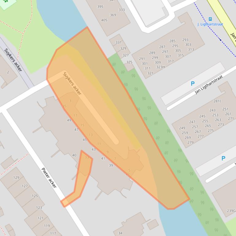 Kaart van postcodegebied 1965RA.