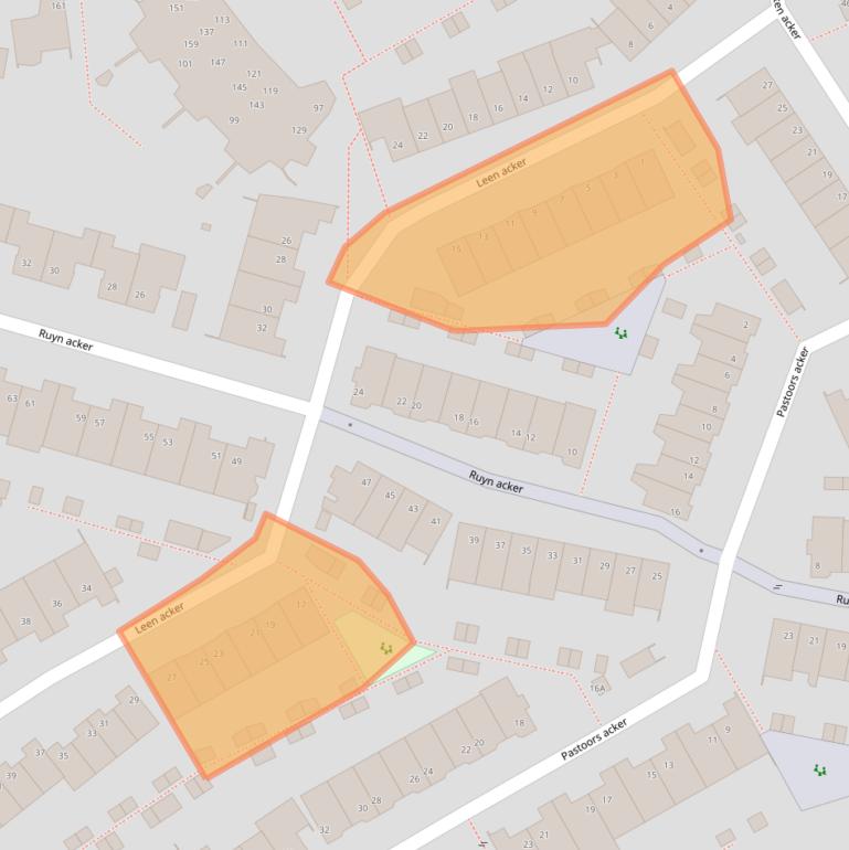 Kaart van postcodegebied 1965RP.