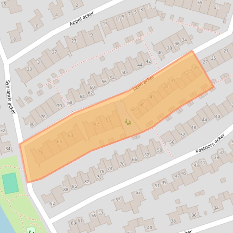 Kaart van postcodegebied 1965RR.