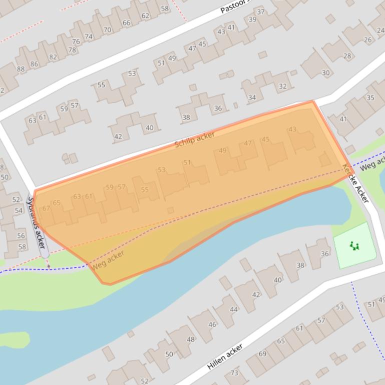 Kaart van postcodegebied 1965SE.