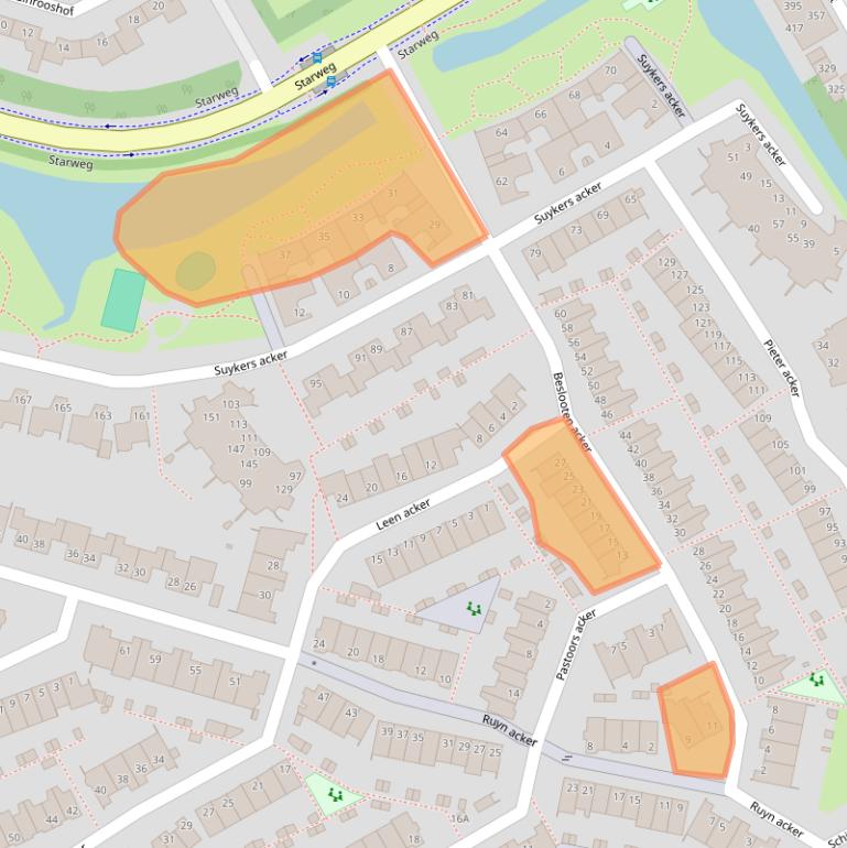 Kaart van postcodegebied 1965SJ.