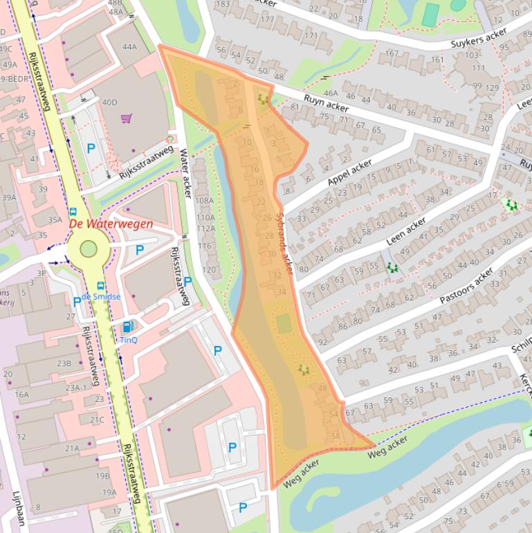 Kaart van postcodegebied 1965SV.