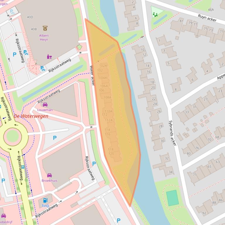 Kaart van postcodegebied 1965SX.