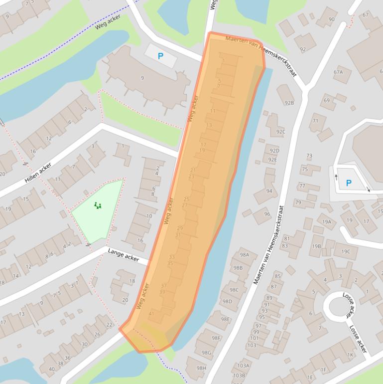 Kaart van postcodegebied 1965TE.