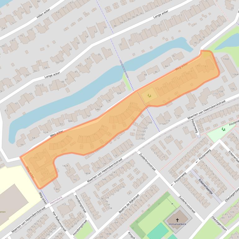 Kaart van postcodegebied 1965TG.