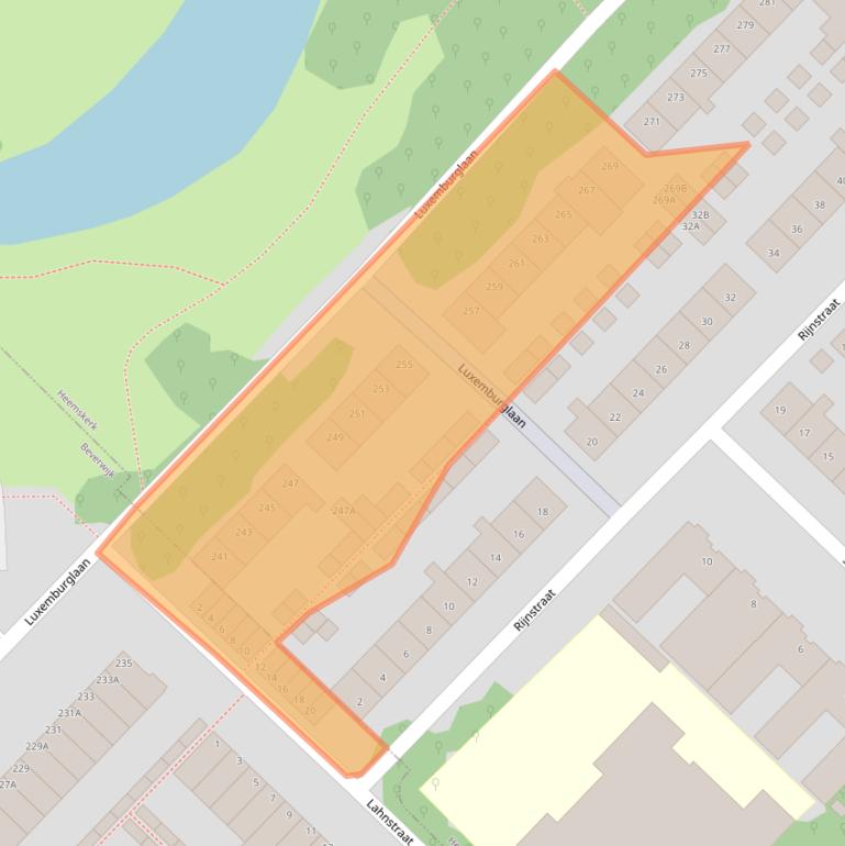 Kaart van postcodegebied 1966MA.