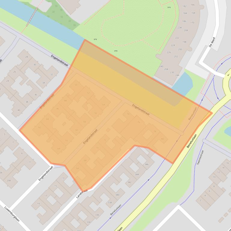 Kaart van postcodegebied 1966NJ.