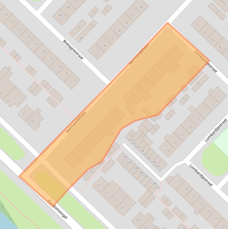 Kaart van postcodegebied 1966PL.