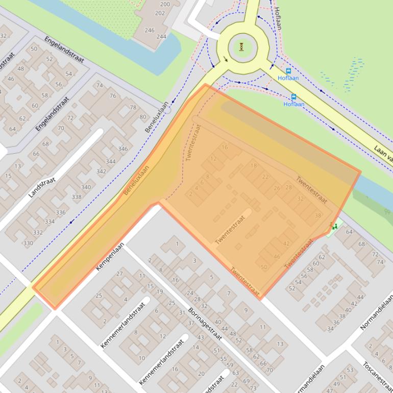 Kaart van postcodegebied 1966PN.