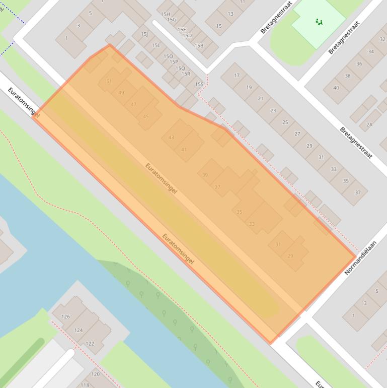 Kaart van postcodegebied 1966RR.