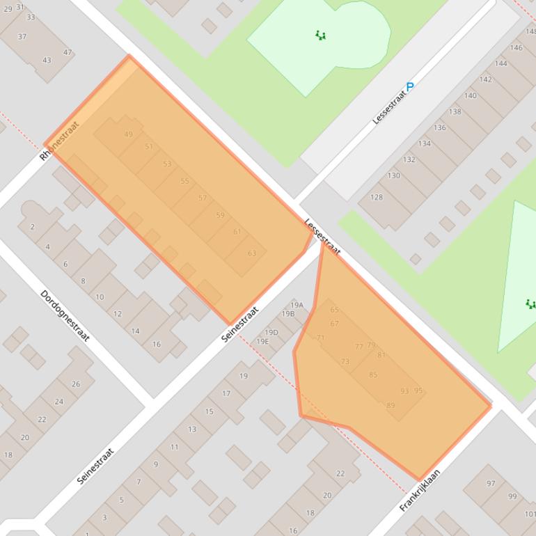 Kaart van postcodegebied 1966SC.