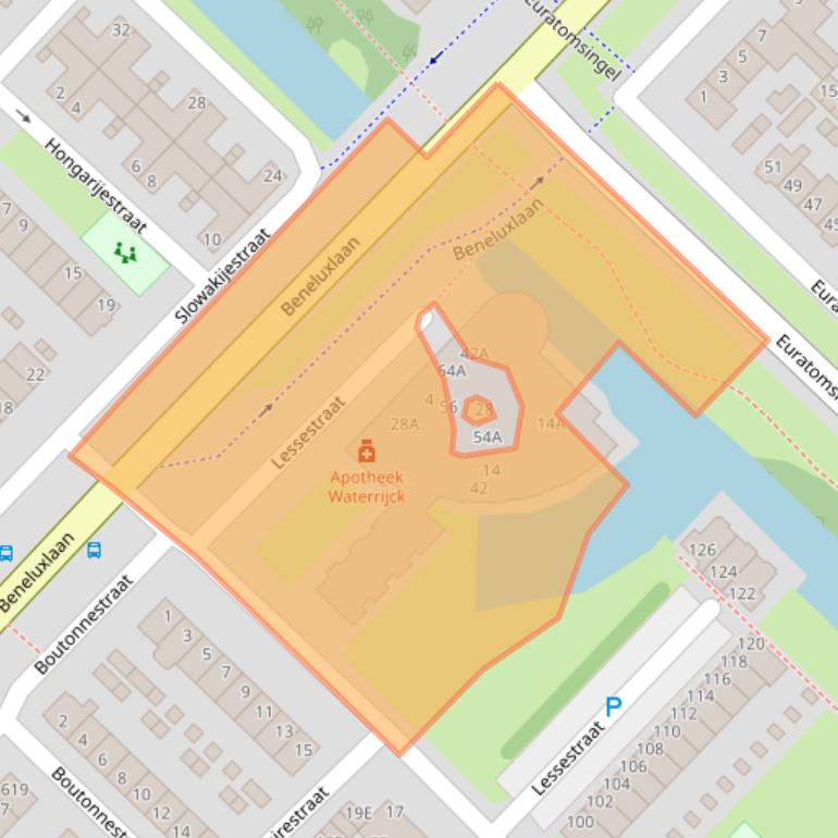 Kaart van postcodegebied 1966SG.