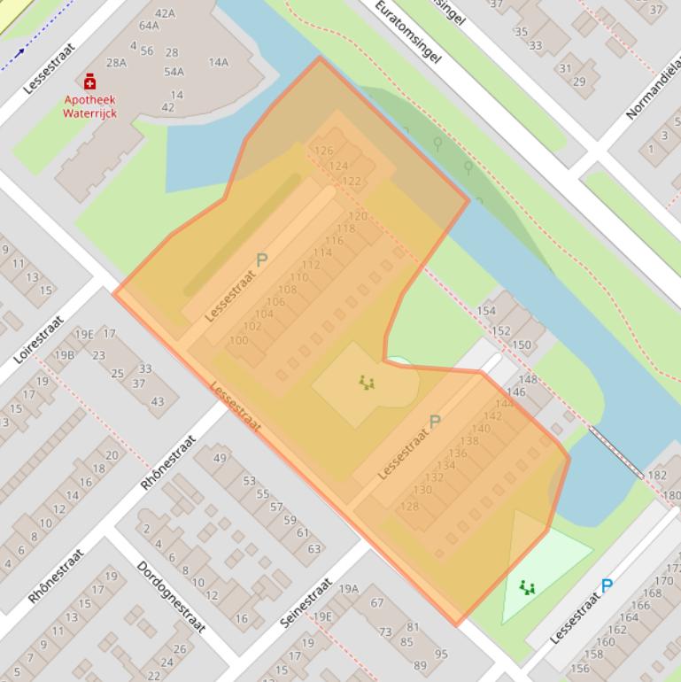 Kaart van postcodegebied 1966SJ.