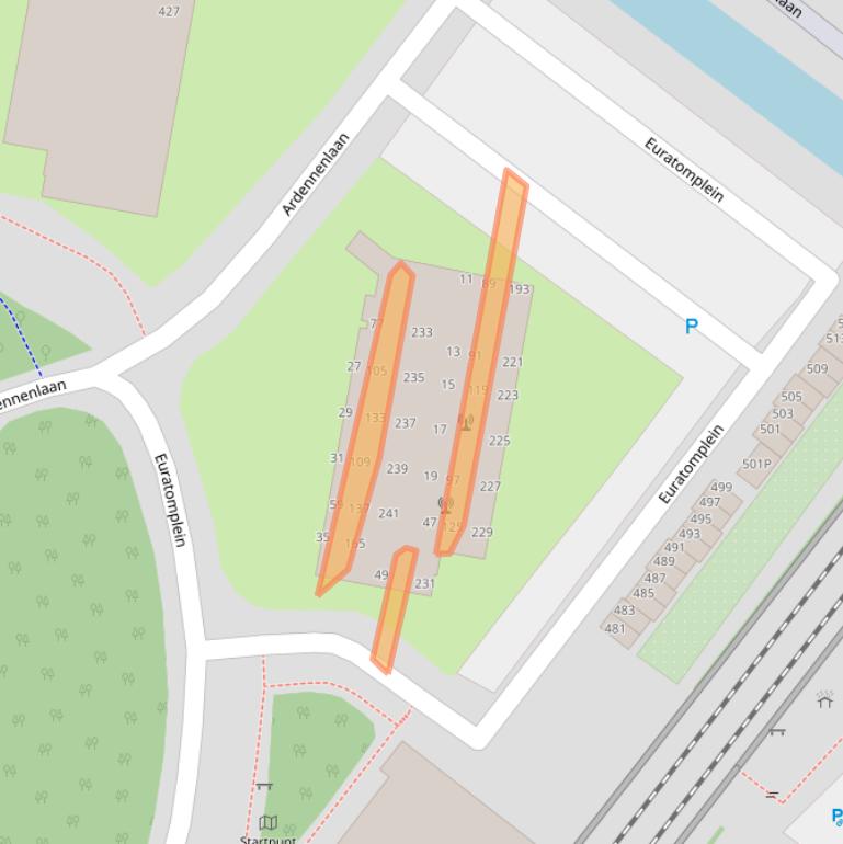 Kaart van postcodegebied 1966SR.