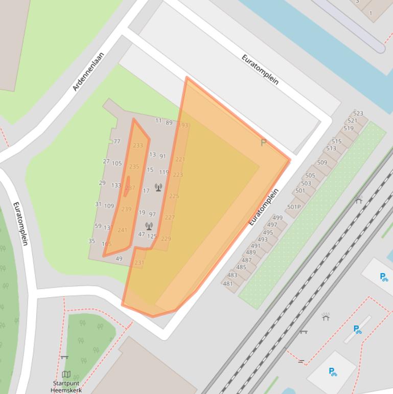 Kaart van postcodegebied 1966ST.