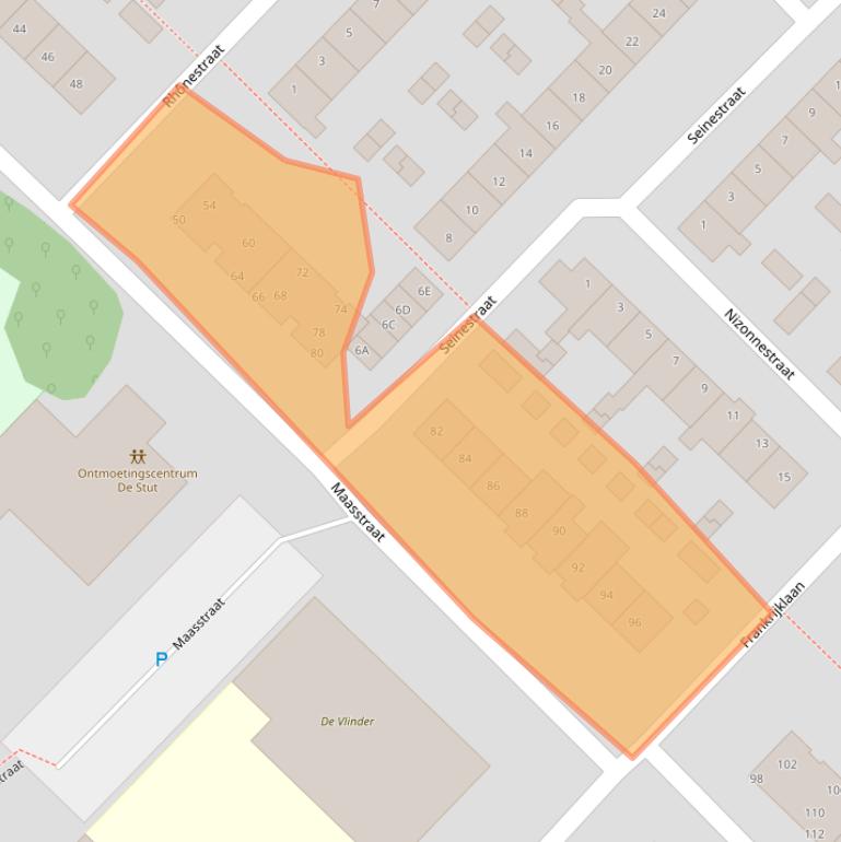 Kaart van postcodegebied 1966VR.