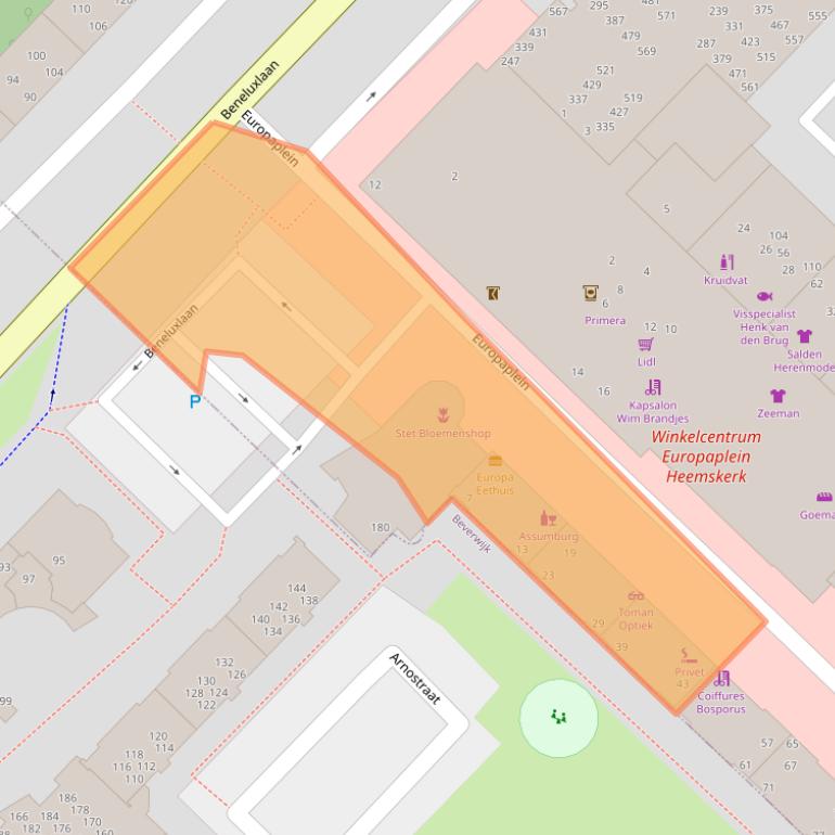 Kaart van postcodegebied 1966WB.